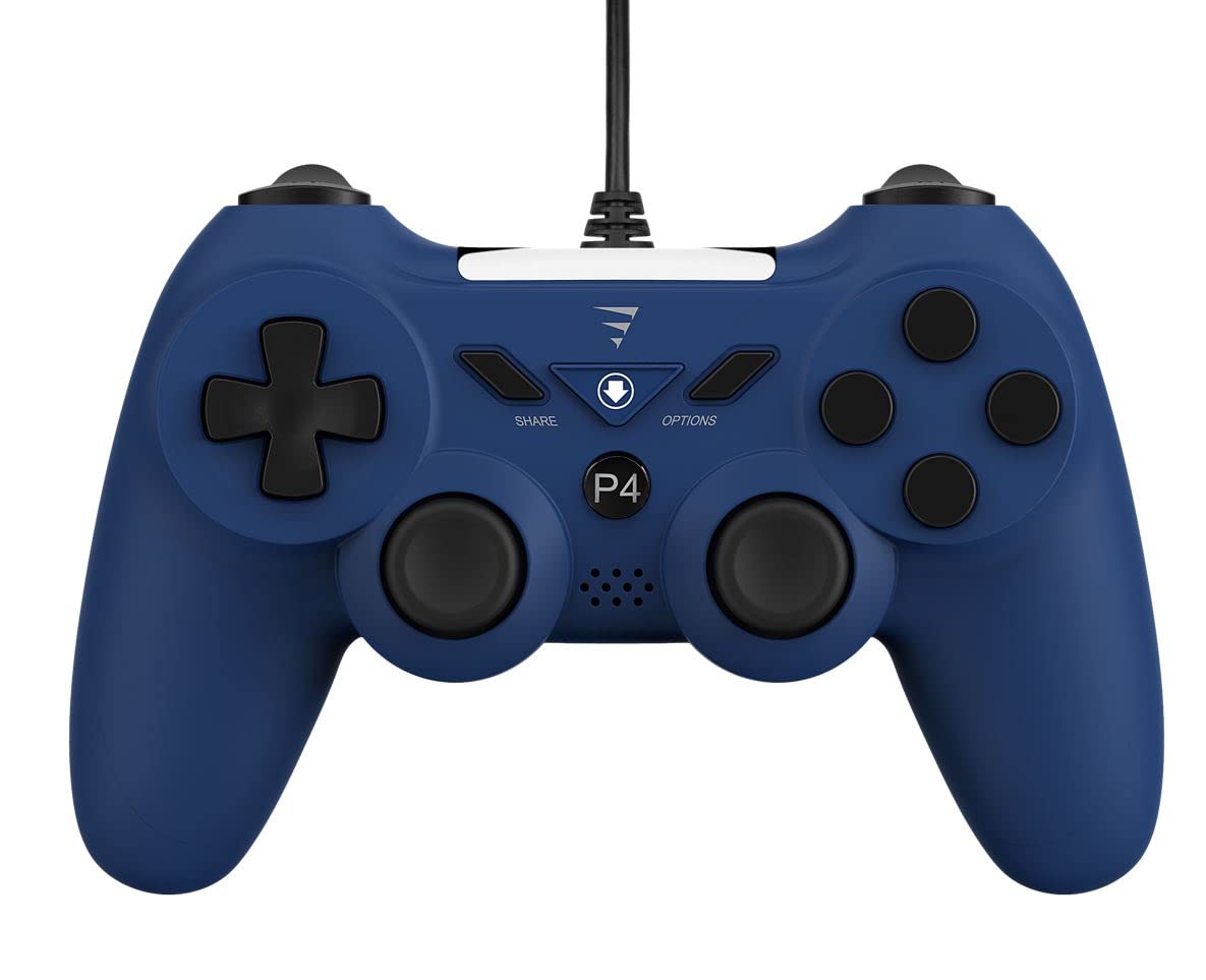 VoltEdge CX40 Mando Gaming Midnight Blue con Vibración Dual y Función Turbo | Compatible con PS4, PS3 y PC | Diseño Ergonómico y Cable de 2 Metros VoltEdge CX40 Mando Gaming Midnight Blue con Vibración Dual y Función Turbo | Compatible con PS4, PS3 y PC | Diseño Ergonómico y Cable de 2 Metros